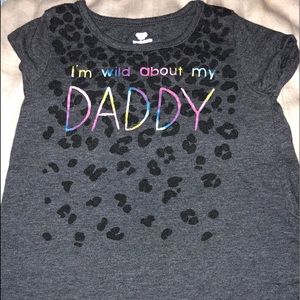 "wild about my Daddy" girls tee